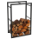 Large Black Indoors Raised Rectangular Log Wood Metal Store 1