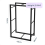 Large Black Indoors Raised Rectangular Log Wood Metal Store 6