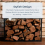 Large Black Indoors Raised Rectangular Log Wood Metal Store 5