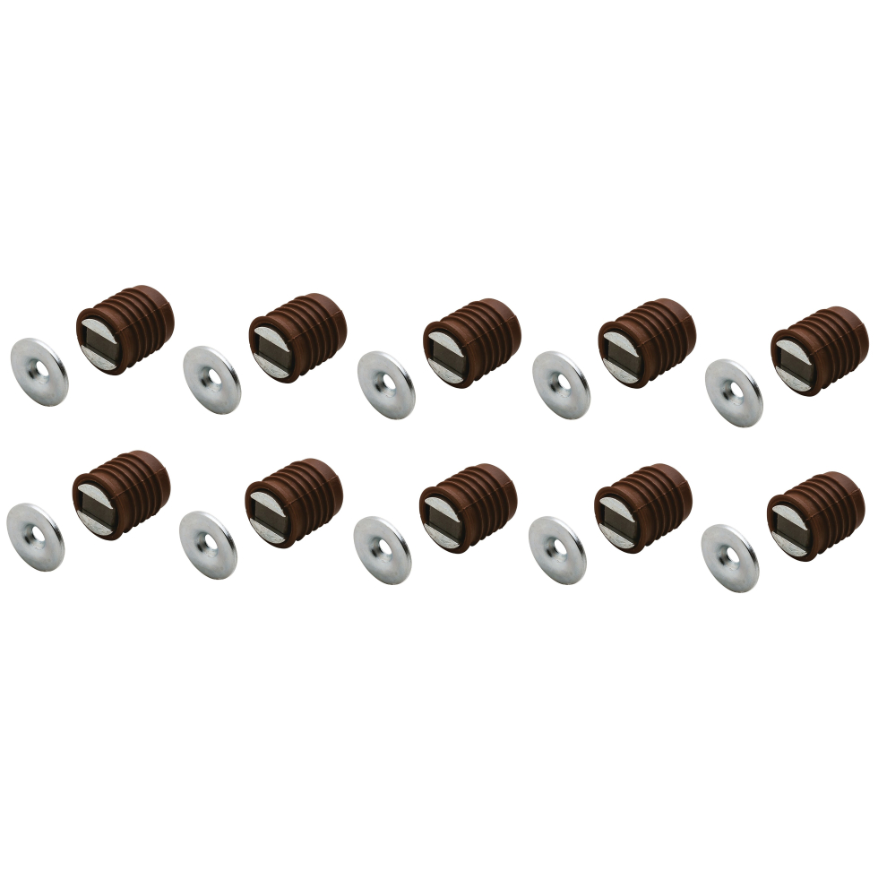 Solmer Ltd (Brown) Morticed Magnetic Catches Cabinet Cupboard Door Brown
