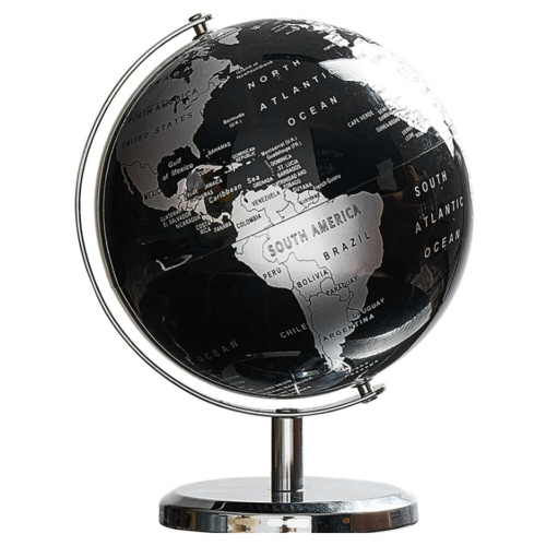 World Globe Constellation Map Globe for Home Table Decoration (Black)