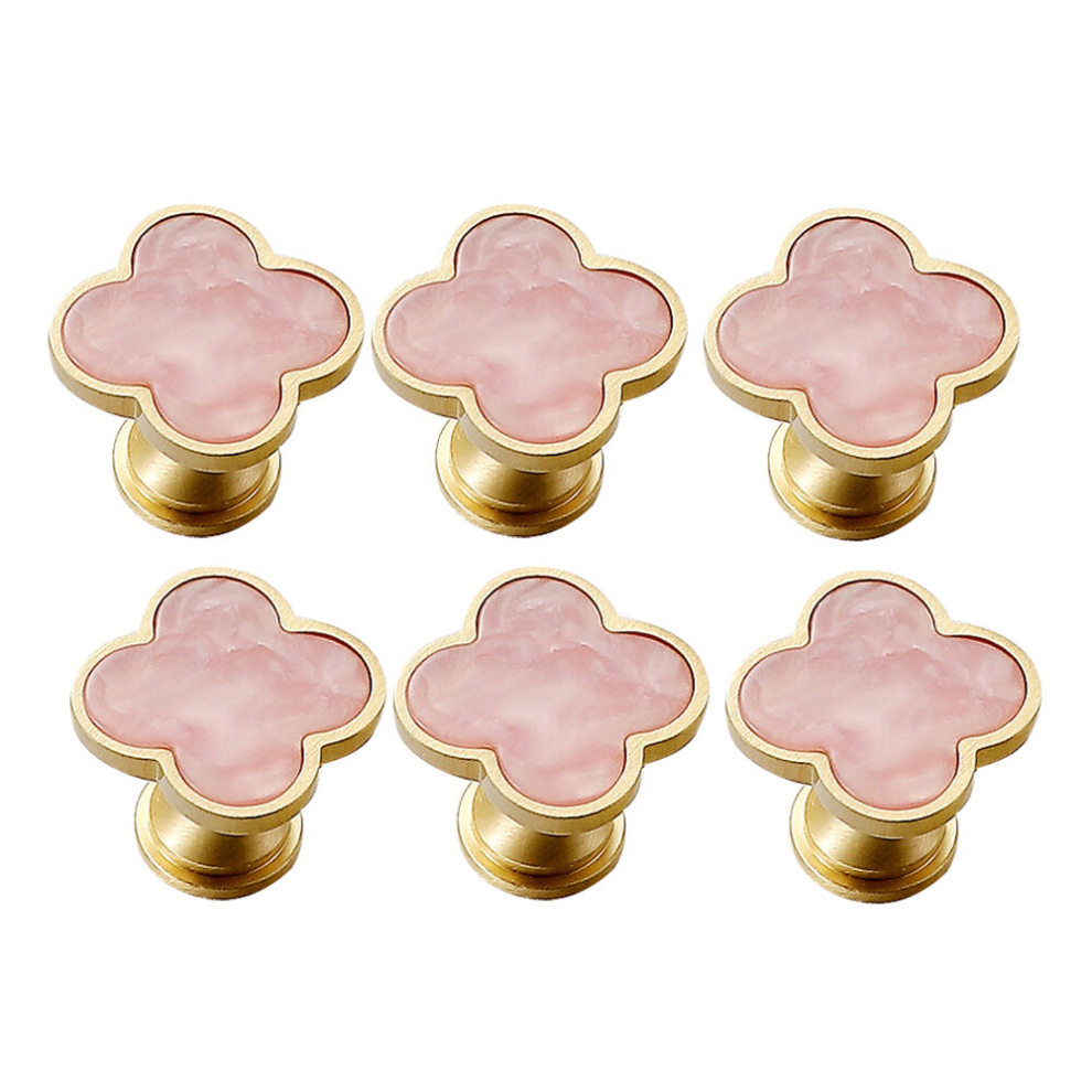 6Pcs Knob Cabinet Drawer Knob for Dresser (Pink)