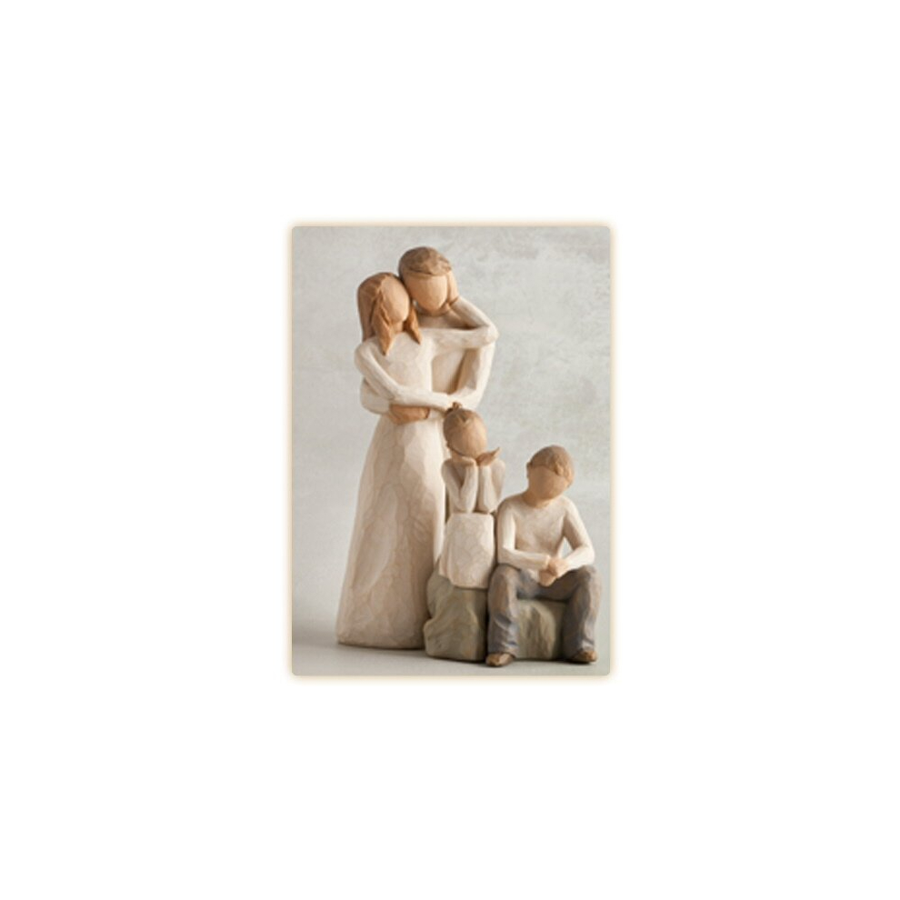 Willow Tree Figurines Set Mother & Father with Son & Daughter Option 3