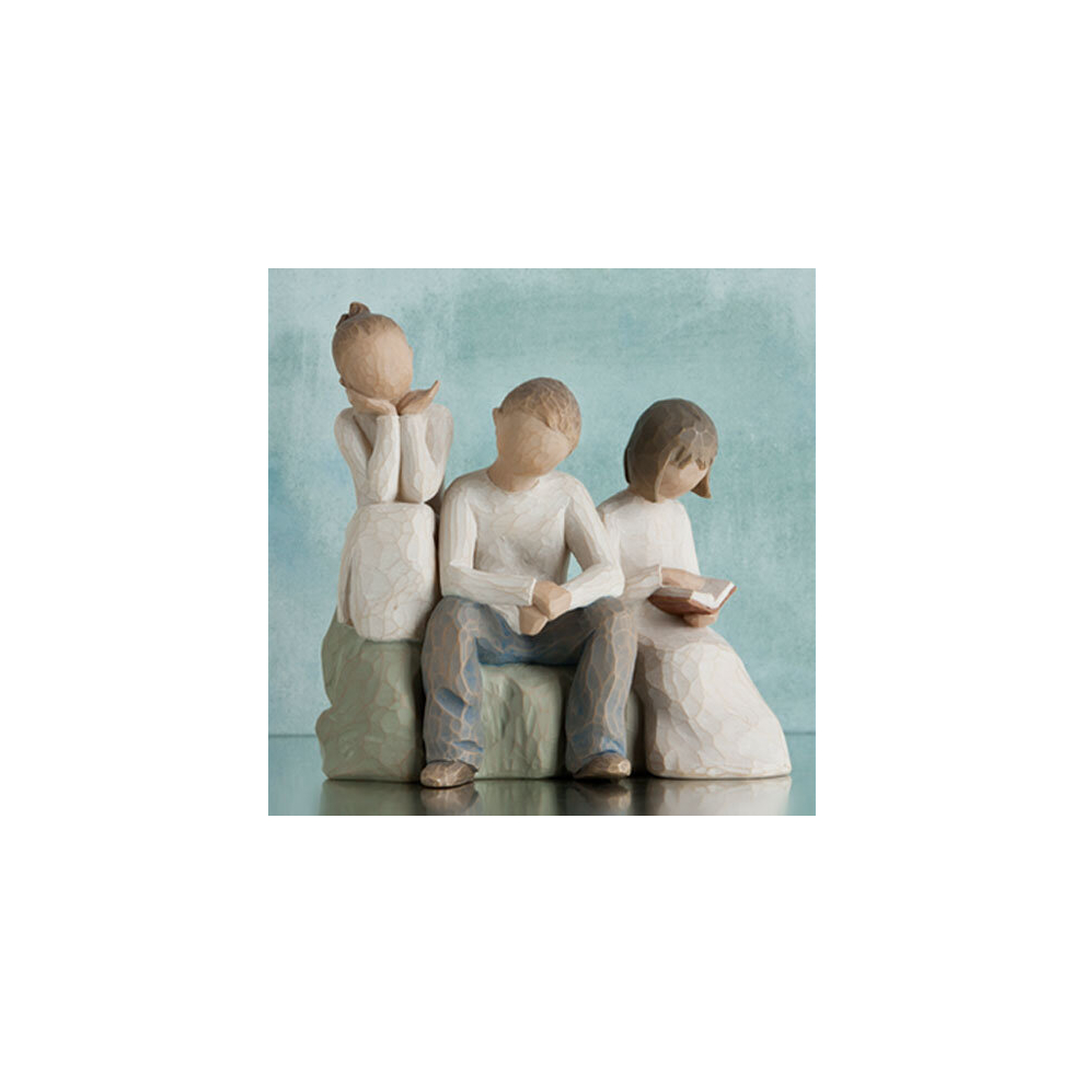 Willow Tree Figurines Set Siblings - Brother & Two Sisters Option 1