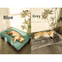 (Velvet Pet Bed, Medium: 80 x 66 cm) Dog Seat Belt Soft Comfortable Cashion Bed Orthopedic Memory Foam Dog Beds Large
