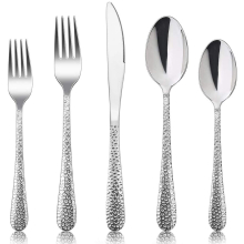 30-Piece Cutlery Set, Stainless Steel Cutlery for 6 People with Knife Fork Spoon, Modern Design and Highly Polished - Dishwasher Safe