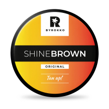 BYROKKO Shine Brown Sunbed Tanning Accelerator 210 ml, Sunbed Cream Effective in Sunbeds Outdoor Sun, Achieve a Natural Tan with Natural Ingredients