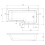 Bathroom L Shaped Bath Black Grid Shower Screen LH Front End Panel White 1700mm 5