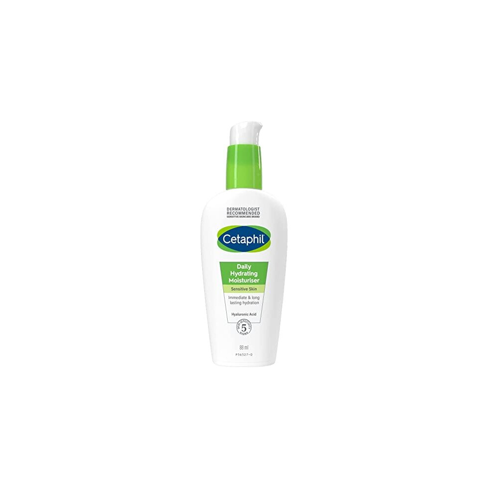 Cetaphil Daily Hydrating Face Moisturiser, 88Ml, For Sensitive Skin, With Hyaluronic Acid