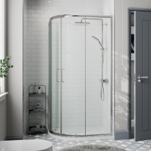 1000 x 800mm Left Hand Offset Quadrant Shower Enclosure Framed 8mm Safety Glass