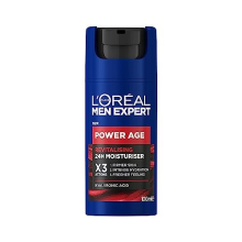 NEW LOral Men Expert Power Age Moisturiser, Hydrating Revitalising Hyaluronic Acid Moisturiser for Men, designed for Ageing, Dry Dull Skin 100ml