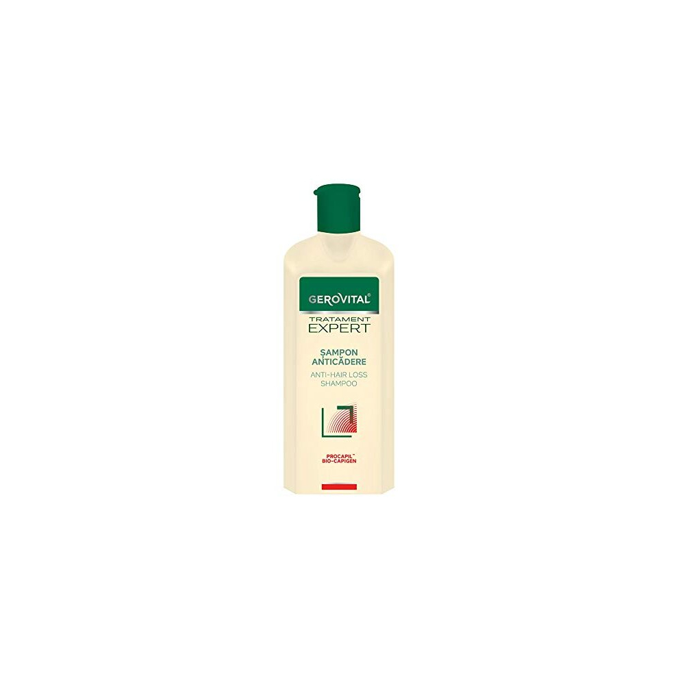 Gerovital Anti-Hair Loss Shampoo, Significantly Reduces Hair Loss And Stimulates Its Growth, For A Stronger And Thicker Hair, 400 Ml, Tratament Expert