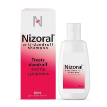 Nizoral Anti-dandruff Shampoo, Treats and Prevents Dandruff, Suitable for Dry Flaky and Itchy Scalp, Contains Ketoconazole - 60ml