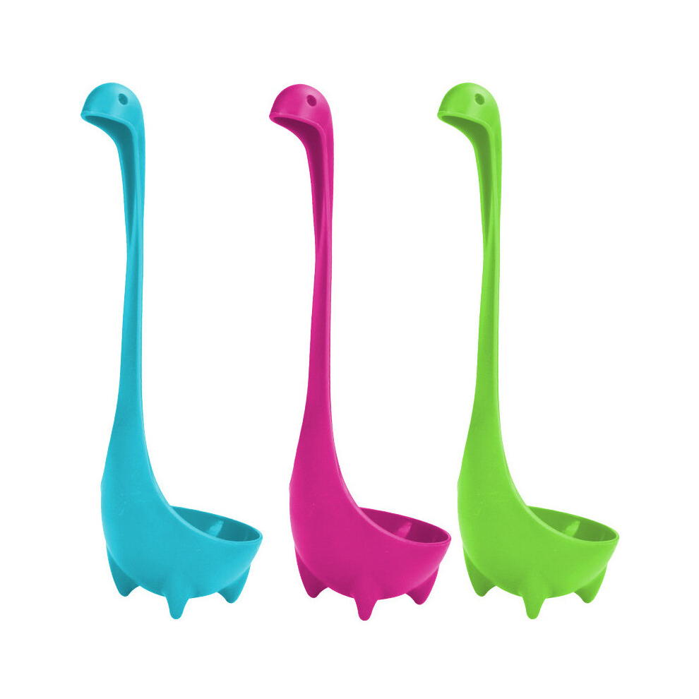 3Pcs Kitchen Supplies Dinosaur Spoons Soup Loch Ness Ladle Long Handle Spoon