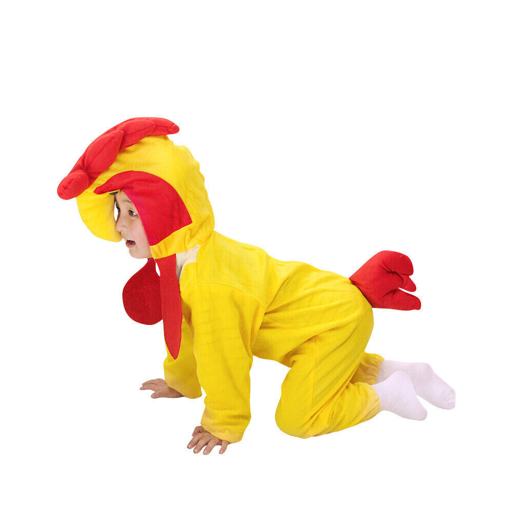 (Rooster, 100  100-110cm) Halloween Children Kids Cartoon Animal Costume Costumes Cosplay for Boy Girl