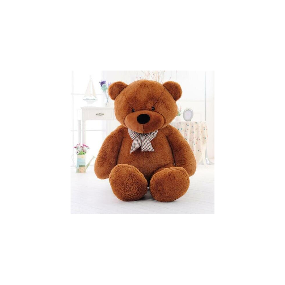 (Dark brown, 100cm) 60-120cm Plush Soft Cotton Toy Teddy Bear Big Stuffed Animal Gift