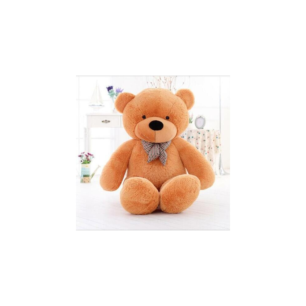 (Light Brown, 80cm) 60-120cm Plush Soft Cotton Toy Teddy Bear Big Stuffed Animal Gift