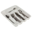 URBN-CHEF (White) Plastic Woven Rattan Cutlery Utensils Holder Flatware Drawer 5 Section Organiser 1