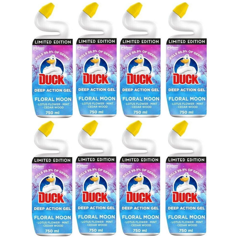 Duck Deep Action Toilet Gel Floral Moon, Lotus, Mint, Cedar 8x 750ml - Full Case