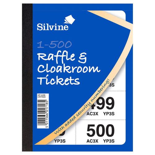 Silvine Raffle / Cloakroom Tickets 1-500
