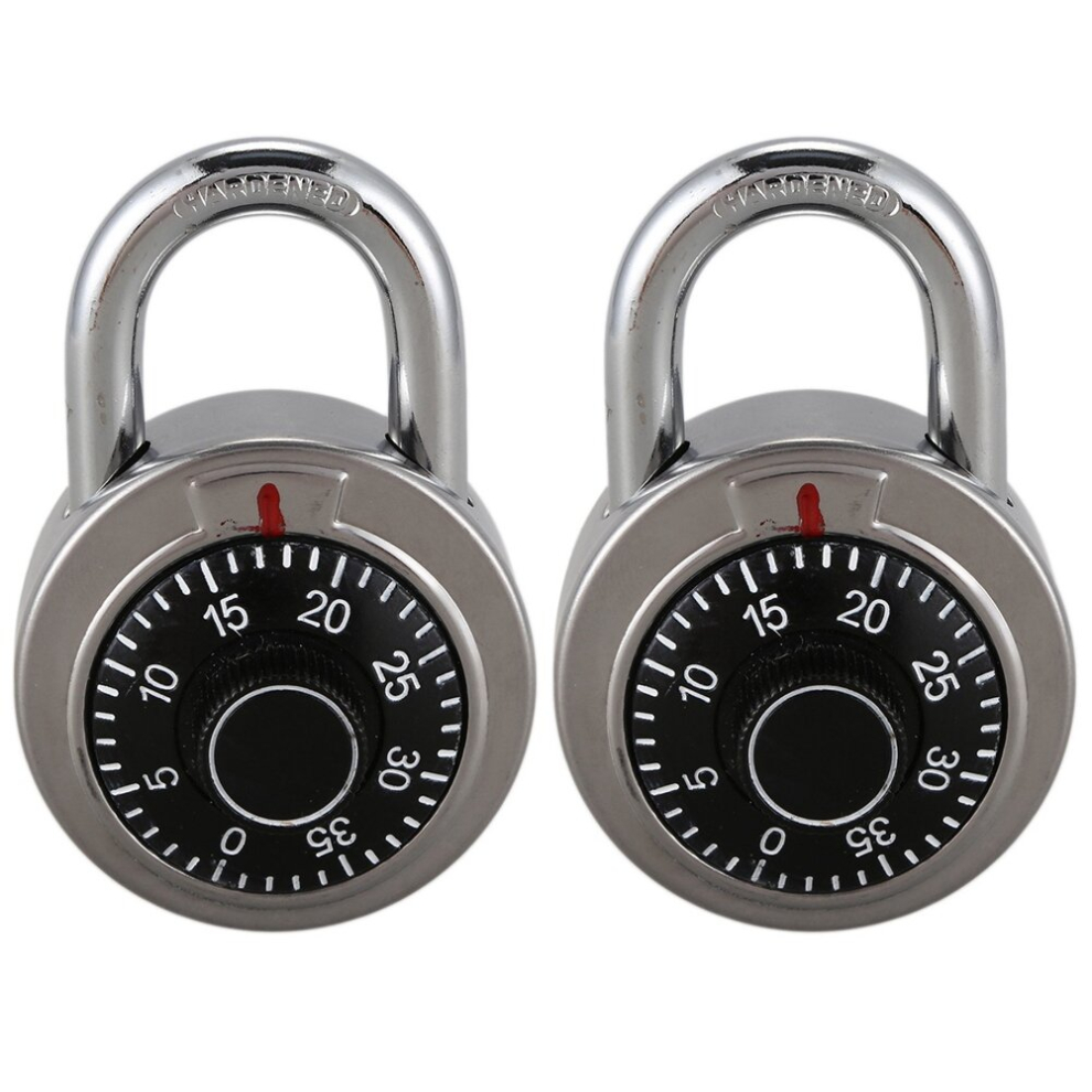 2X Master Coded Lock 50mm with Round Fixed Combination Padlock