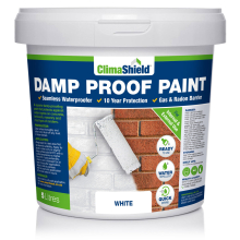 (White, 5 Litre) SmartSeal Damp Proof Paint - For Interior & Exterior Walls, Ceilings and Floors. Helps Prevent Water-Ingress and the Spread of Penetrating Damp