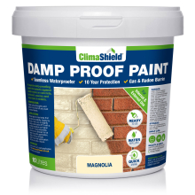 (Magnolia, 10 Litre) SmartSeal Damp Proof Paint - For Interior & Exterior Walls, Ceilings and Floors. Helps Prevent Water-Ingress and the Spread of Penetrating Damp