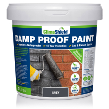 (Grey, 5 Litre) SmartSeal Damp Proof Paint - For Interior & Exterior Walls, Ceilings and Floors. Helps Prevent Water-Ingress and the Spread of Penetrating Damp