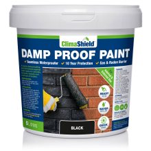 (Black, 5 Litre) SmartSeal Damp Proof Paint - For Interior & Exterior Walls, Ceilings and Floors. Helps Prevent Water-Ingress and the Spread of Penetrating Damp
