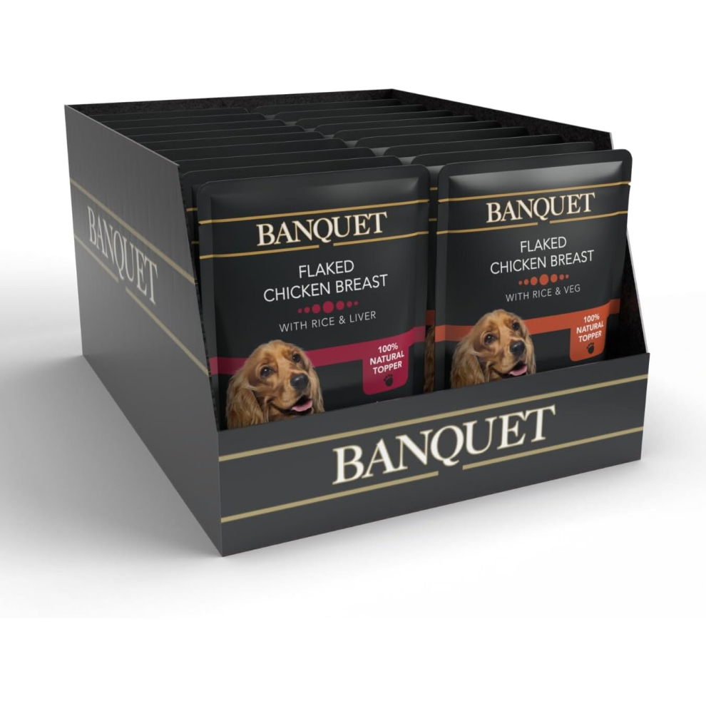 HiLife Banquet Wet Dog Food Flaked ChickenBreast,Rice 30Pouches x100g