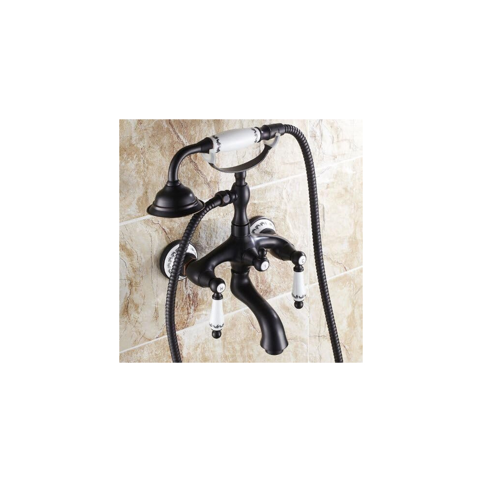 Hiendure Bathtub Faucet - Antique - Handshower Included - Brass Oil-Rubbed Bronze 769390153481