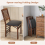 Casart Set of 2 Folding Kitchen Dining Chairs Portable Upholstered High Back 3