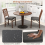 Casart Set of 2 Folding Kitchen Dining Chairs Portable Upholstered High Back 5