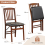 Casart Set of 2 Folding Kitchen Dining Chairs Portable Upholstered High Back 2