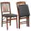 Casart Set of 2 Folding Kitchen Dining Chairs Portable Upholstered High Back 1
