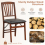 Casart Set of 2 Folding Kitchen Dining Chairs Portable Upholstered High Back 7