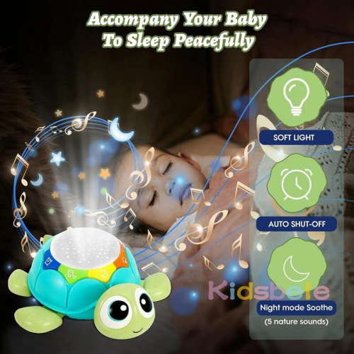 Παιδικά Παιχνίδια Μουσική Χελώνα Χελώνα Crawling Light Sound Music Toy Κορίτσι Αγόρι 1