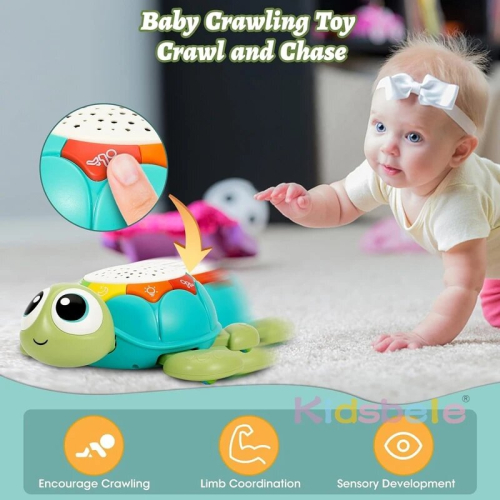 Παιδικά Παιχνίδια Μουσική Χελώνα Χελώνα Crawling Light Sound Music Toy Κορίτσι Αγόρι 2