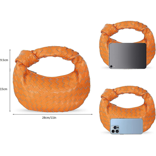 Woven Handbag For Women Fashion er Ladies Hobo Bag Purse Faux Shoulder Bag Retro Tote Bag_fs 1