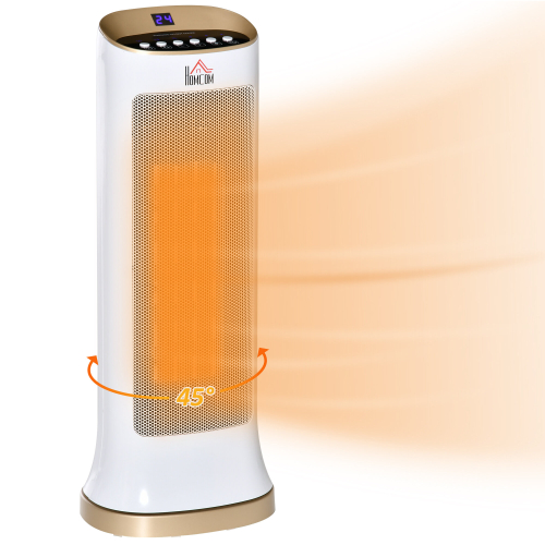 45 Oscillating Table Top Space Heater w/ Remote Timer LED Panel