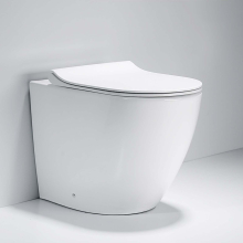 Rimless BTW Back to Wall Toilet Comfort Raised Height Soft Close WC Seat