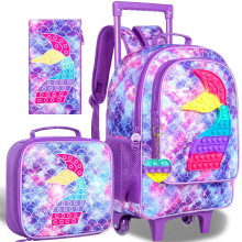 (purple) Kids Luggage for Boys and Girls, Toddler Rolling Travel Carry on Suitcase with Wheels