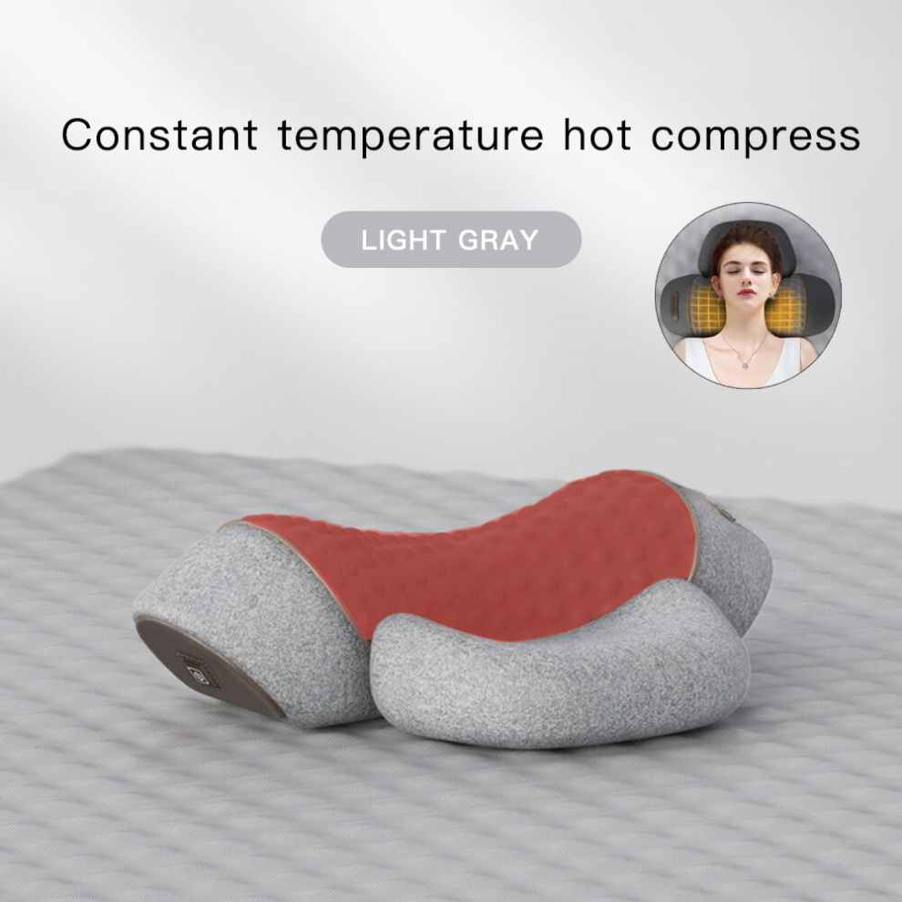 Srj Star (B Lgy Heating) Electric Neck Massage Pillow Heating Vibration Neck Massager Back Cervical Traction Relax Sleeping Memory Foam Spine Support