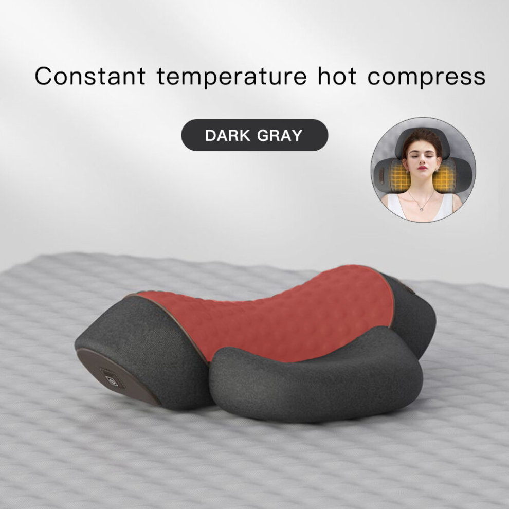 Srj Star (B Dgy Heating) Electric Neck Massage Pillow Heating Vibration Neck Massager Back Cervical Traction Relax Sleeping Memory Foam Spine Support