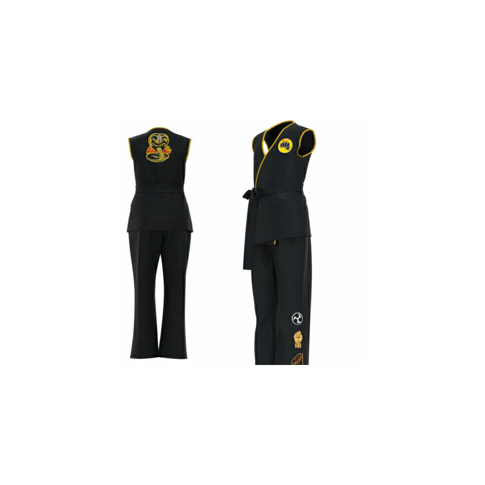 (160) Cobra Kai Karate Costume Unisex Halloween Fancy Costume for Adults and Kids