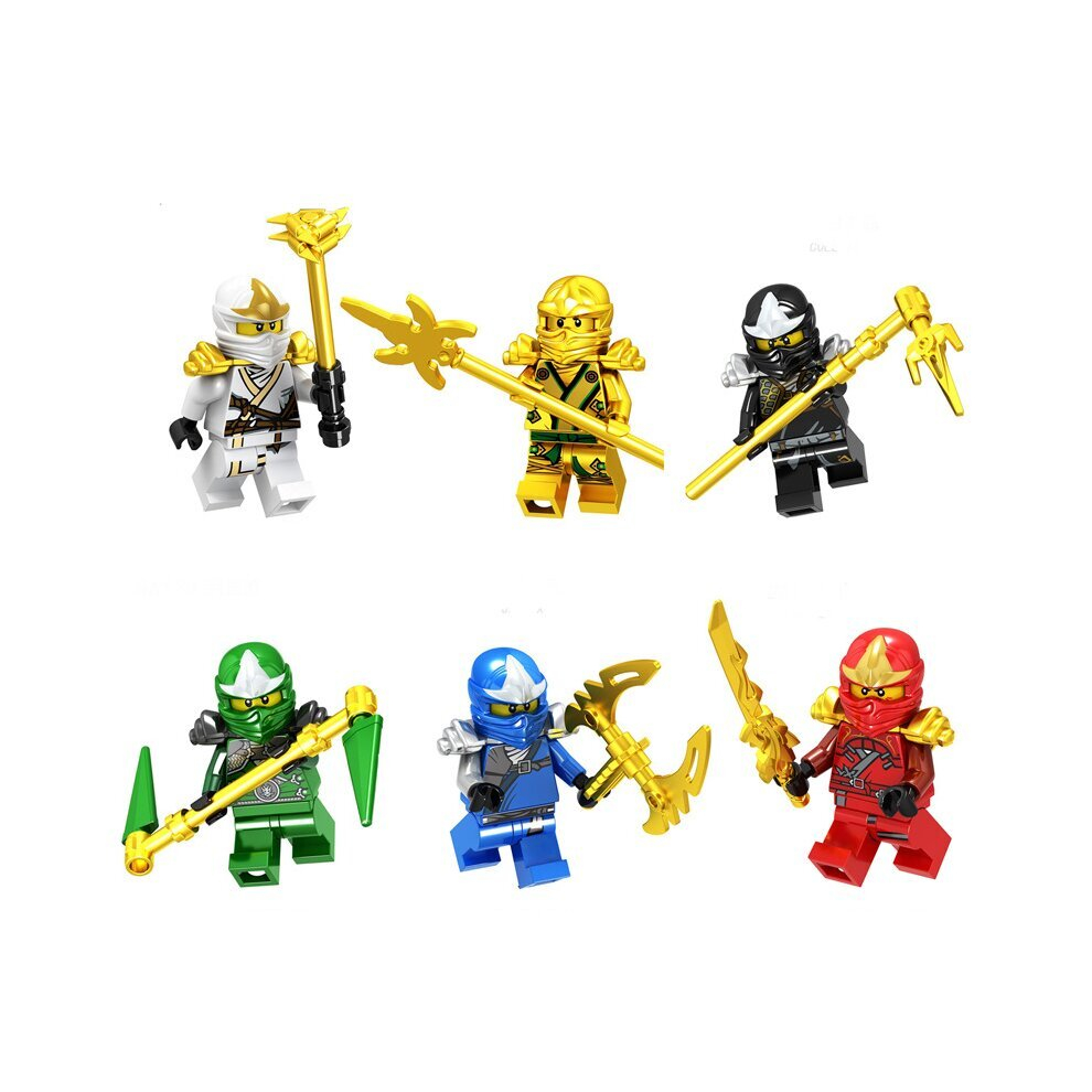 Ninjago Minifigure Fits Lego Assembled Blocks Toys 6pcs Fit Lego