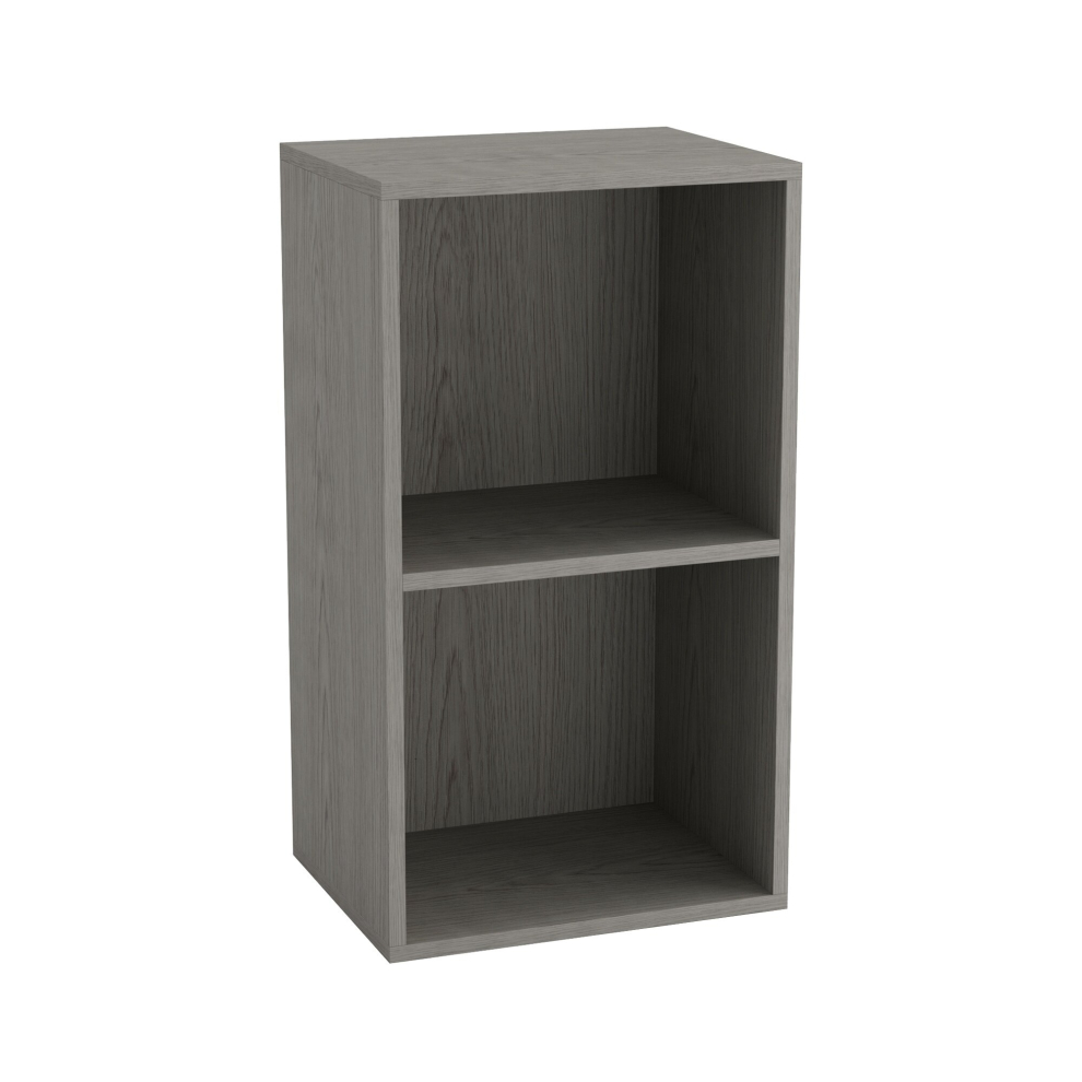 (Cedar Grey, 2 Shelf) Wooden Bookcase Shelving Display Storage Shelf Unit Wood Shelves