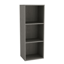 (Cedar Grey, 3 Shelf) Wooden Bookcase Shelving Display Storage Shelf Unit Wood Shelves