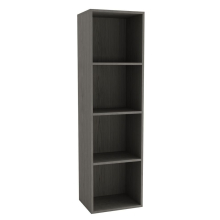 (Cedar Grey, 4 Shelf) Wooden Bookcase Shelving Display Storage Shelf Unit Wood Shelves