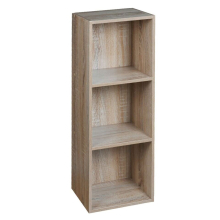 (Antique Oak, 3 Shelf) Wooden Bookcase Shelving Display Storage Shelf Unit Wood Shelves